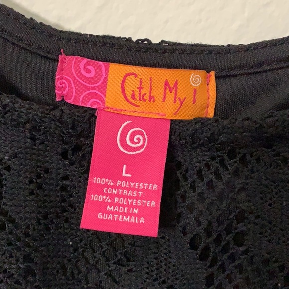 Black Lace Party Dress w/ Slip - Picture 4 of 6